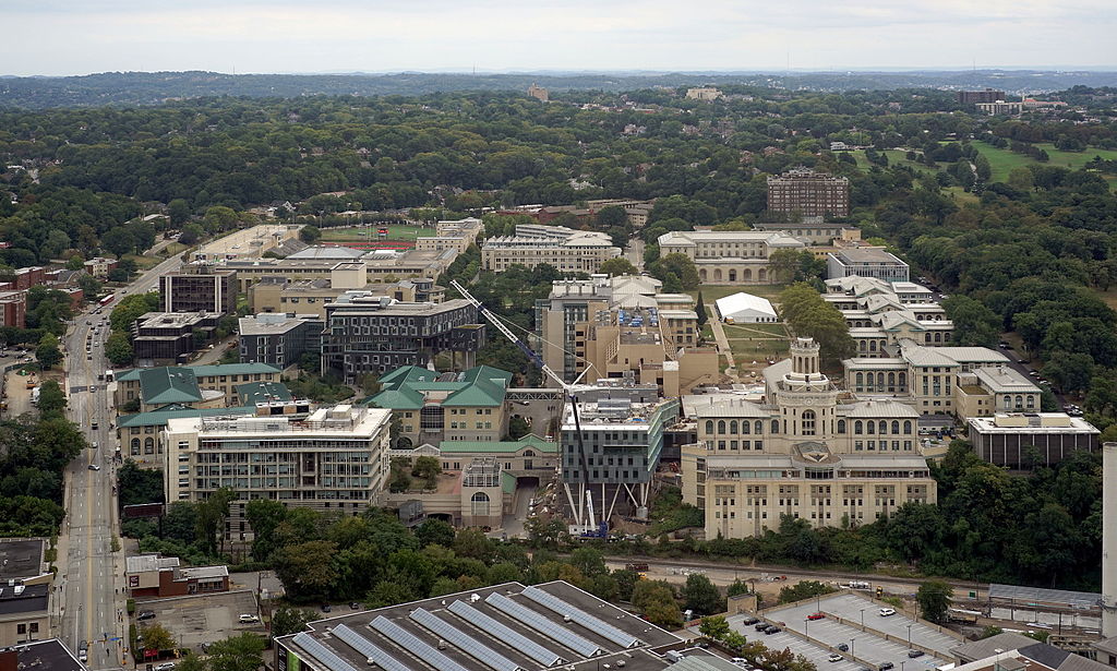 Aerial View of Carnegie Mellon University, Pittsburgh Pa. Photo: Dllu